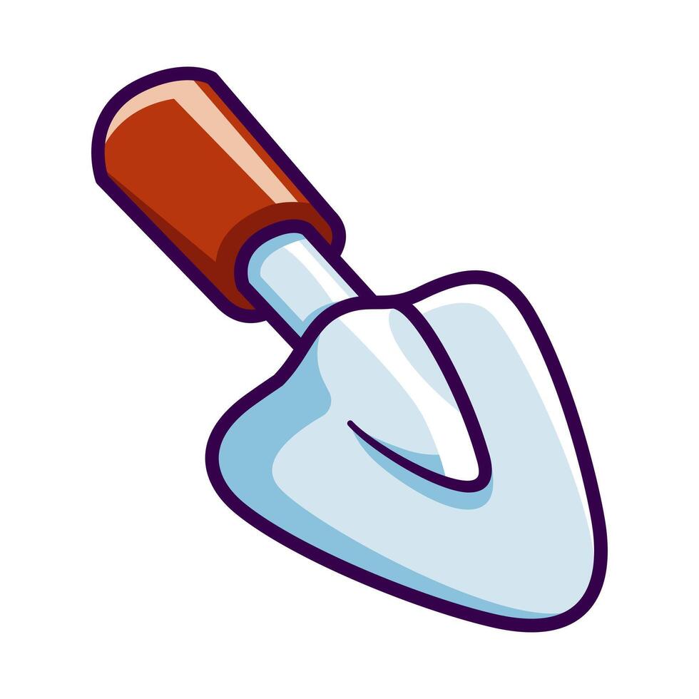 Flat shovel cute illustration design vector