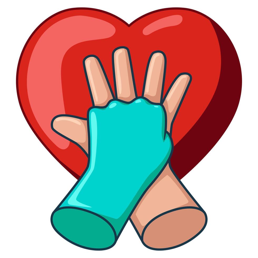 CPR illustration medical technique symbol vector