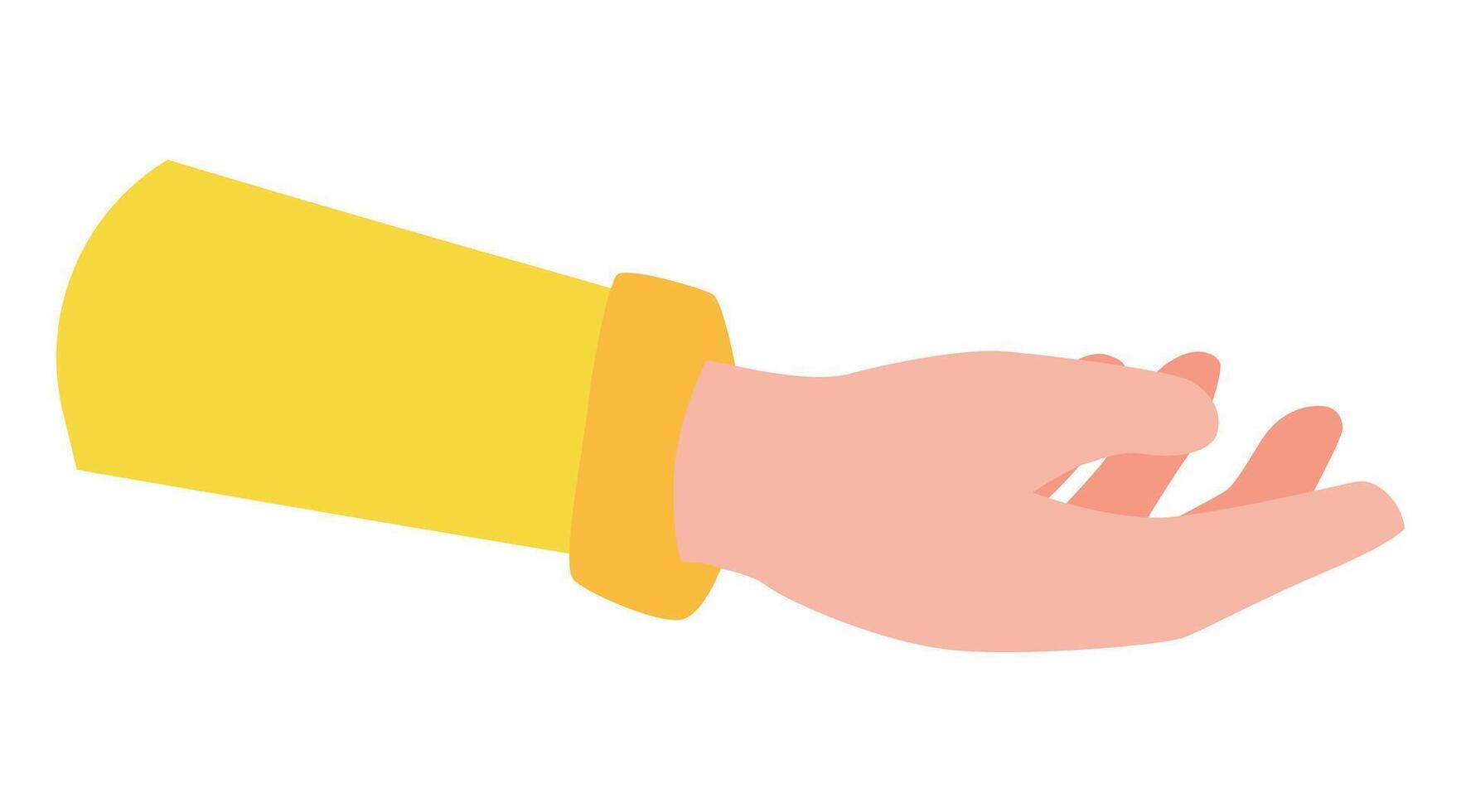 Flat hand facing up illustration 01 vector