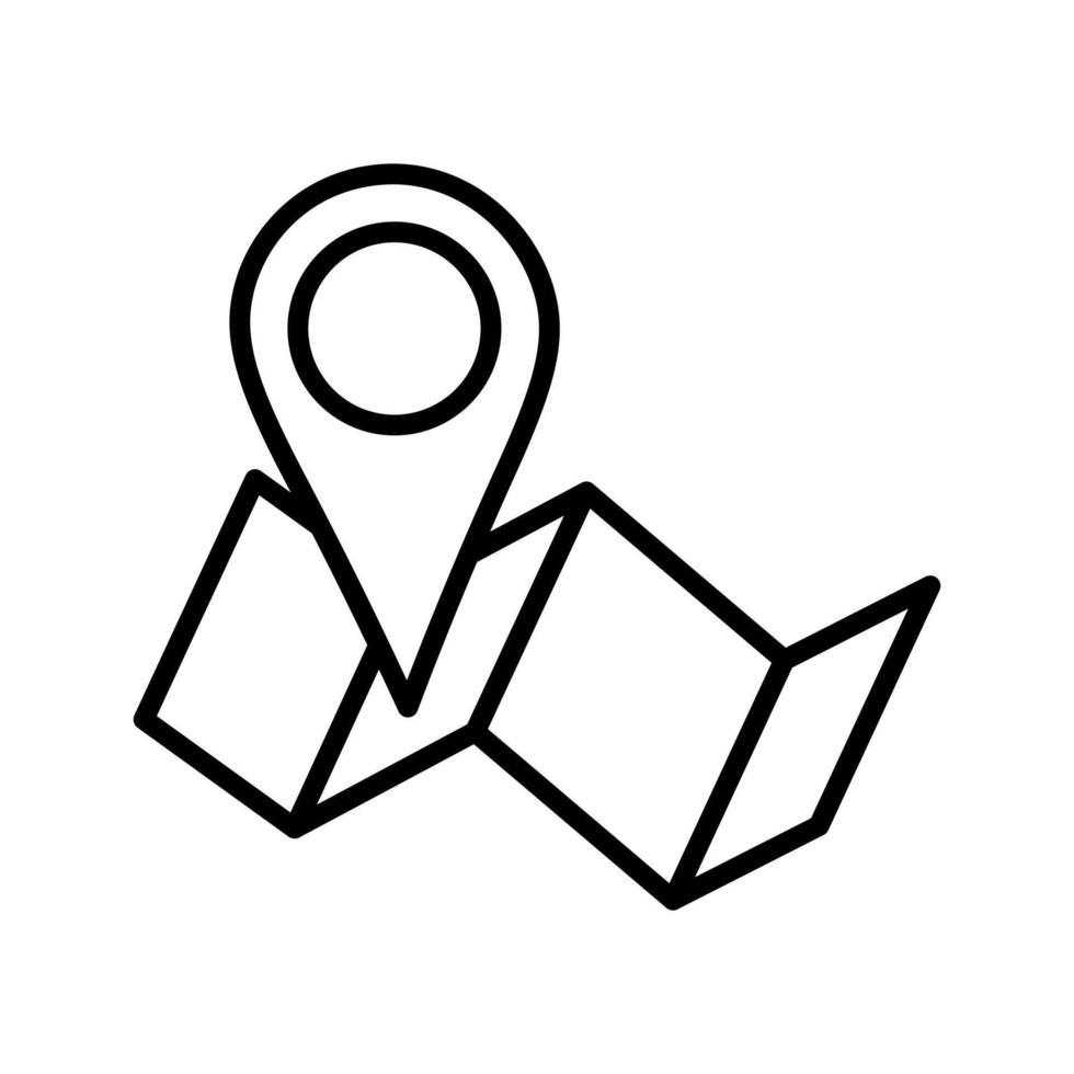 Pin address with map icon symbol vector