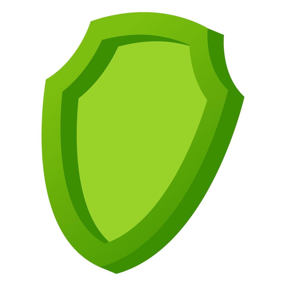 3d Green Shield Illusration design vector