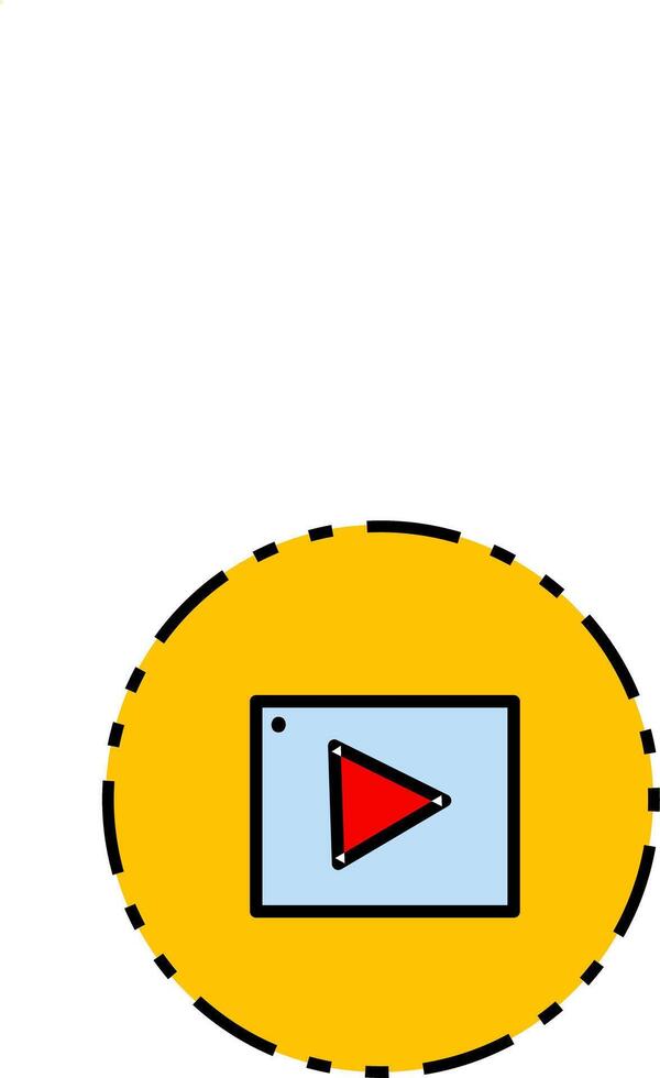 icon media play vector