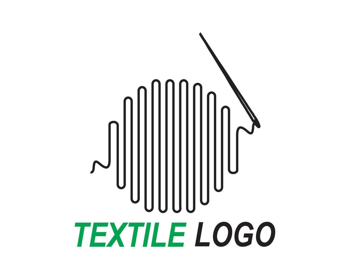 Textile Logo Line Art vector