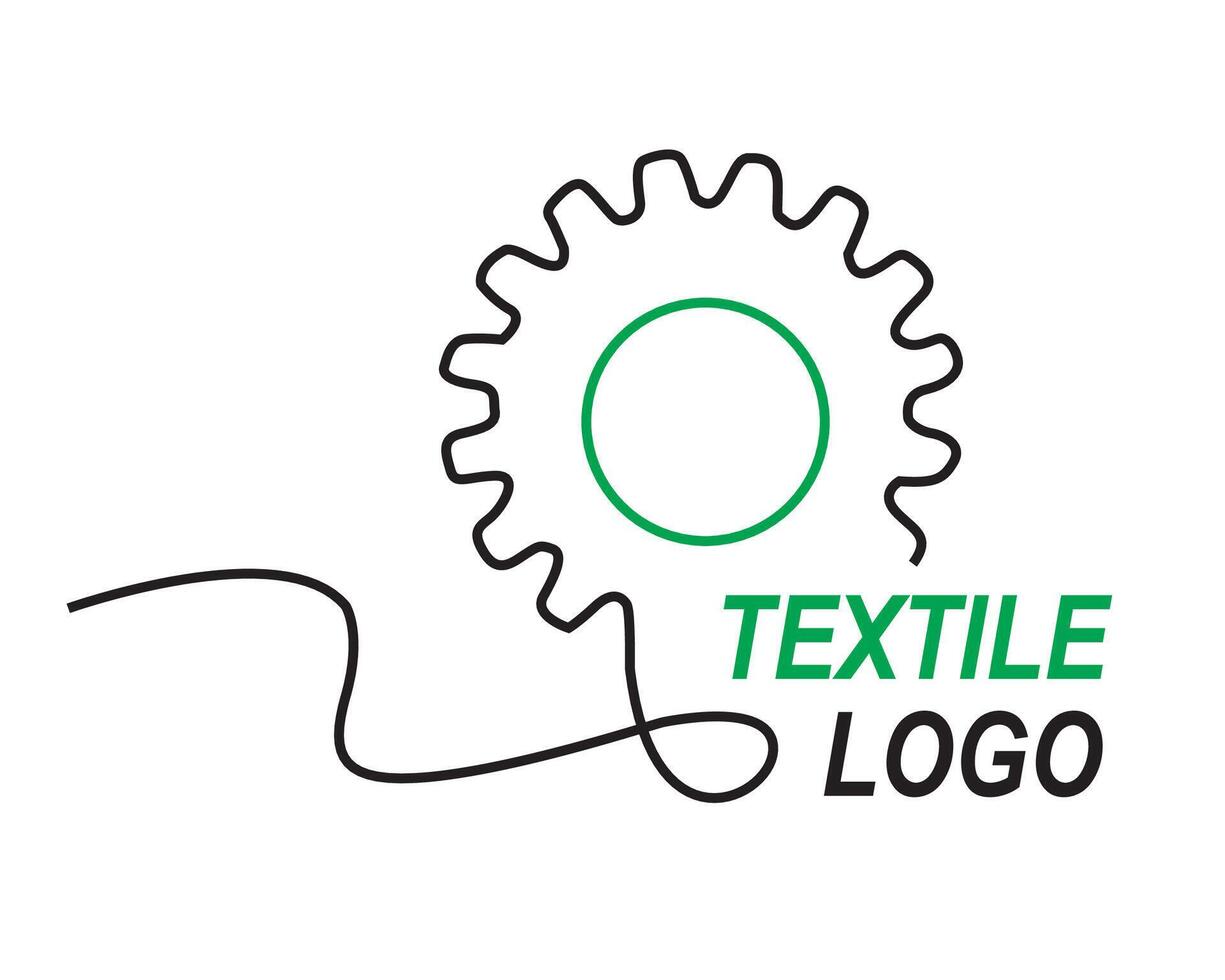 Textile Logo with Threat vector