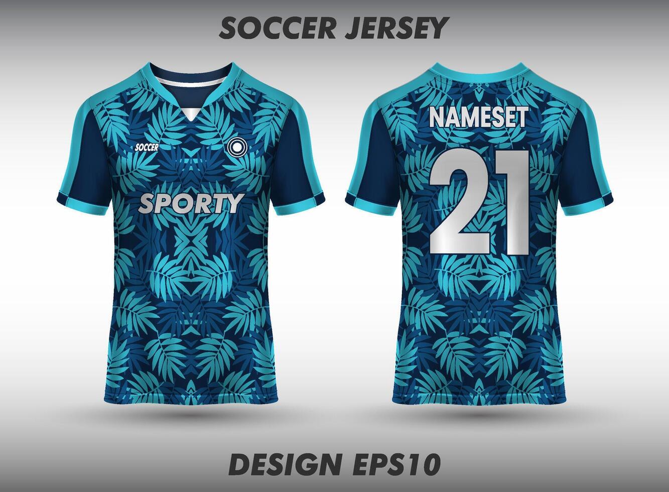 Football jersey design for sublimation jersey template front and back view of sports jersey vector
