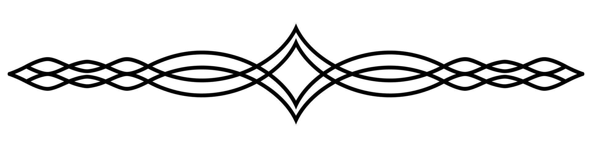 Ornaments, thin line rules, classic letter elements. Engraver of vintage lines vector