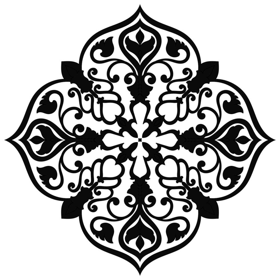Abstract composition of mandala. Vintage flowers. Flowers for clothing elements. vector