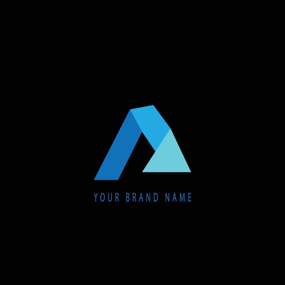 Creative elegant letter A emblem vector
