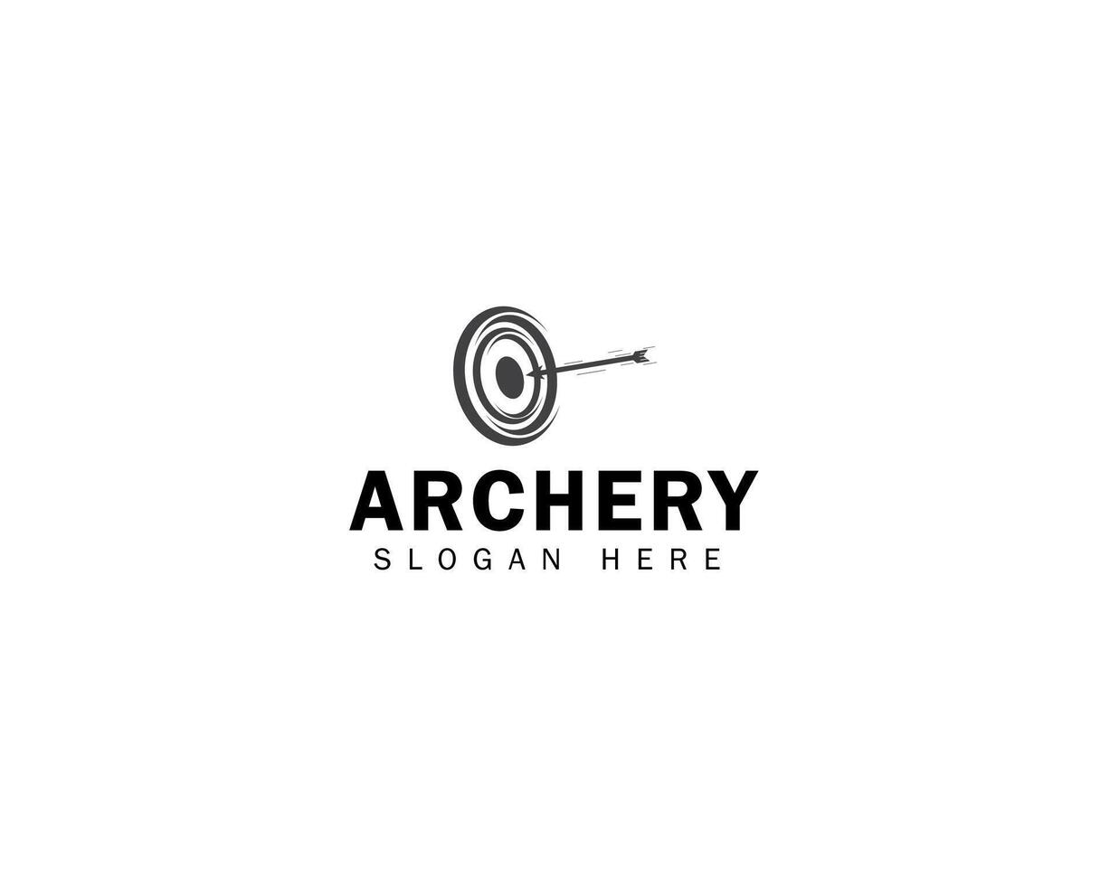 Archery target logo icon illustration design vector