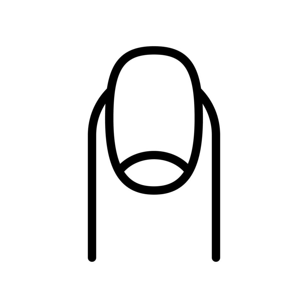 Nail line icon isolated on white background. vector