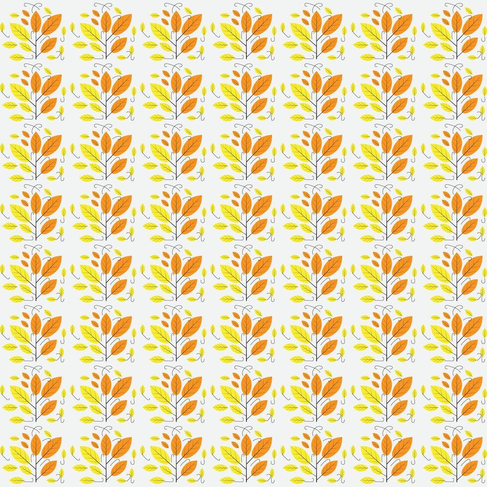 Autumn seamless pattern with small leaves vector