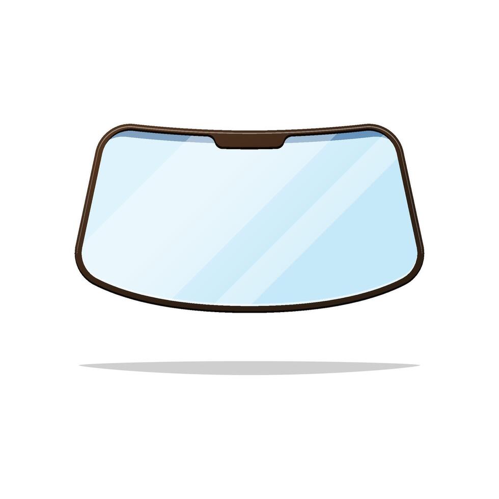 Car windshield isolated on white background. vector