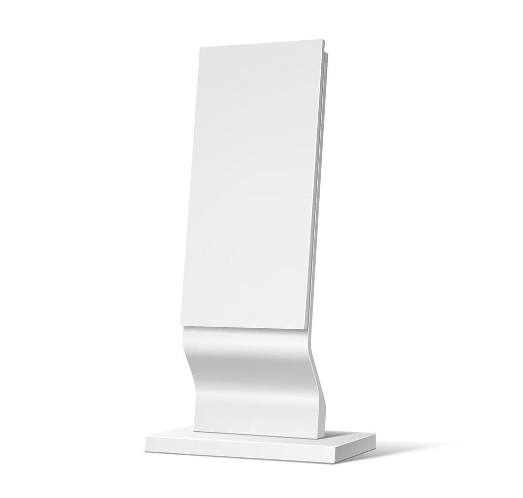 Advertising stand display mockup or ad billboard vector