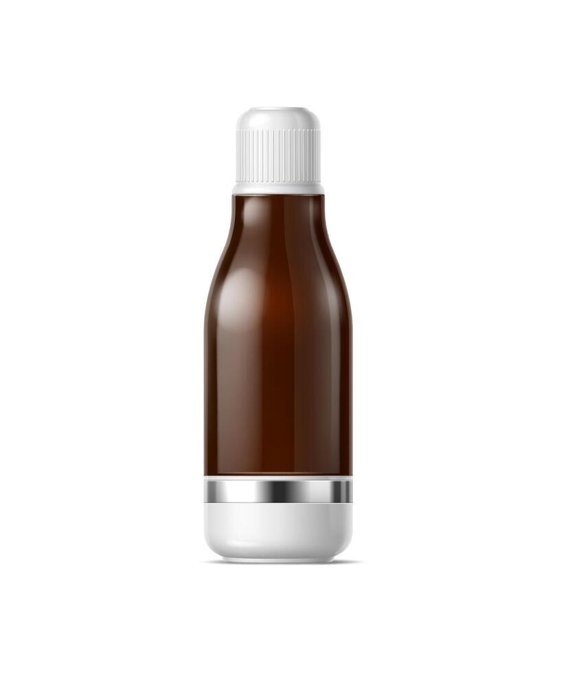 Realistic cosmetics bottle with a screw-on lid vector