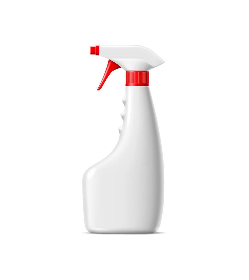 Window cleaning detergent package bottle 3d mockup vector
