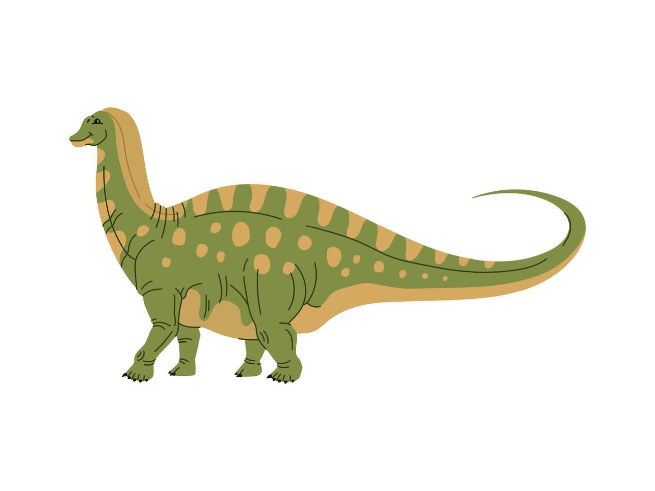Cartoon dinosaur, Amargasaurus reptile character vector