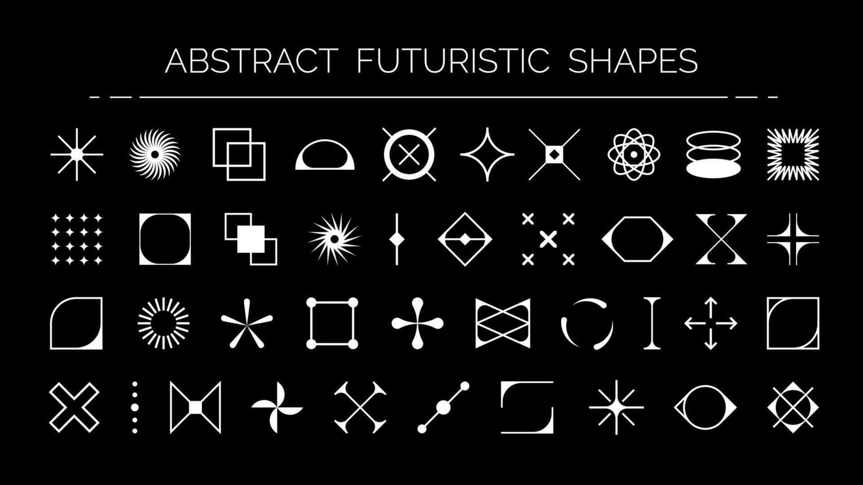 Abstract brutalism shapes and geometric figures vector
