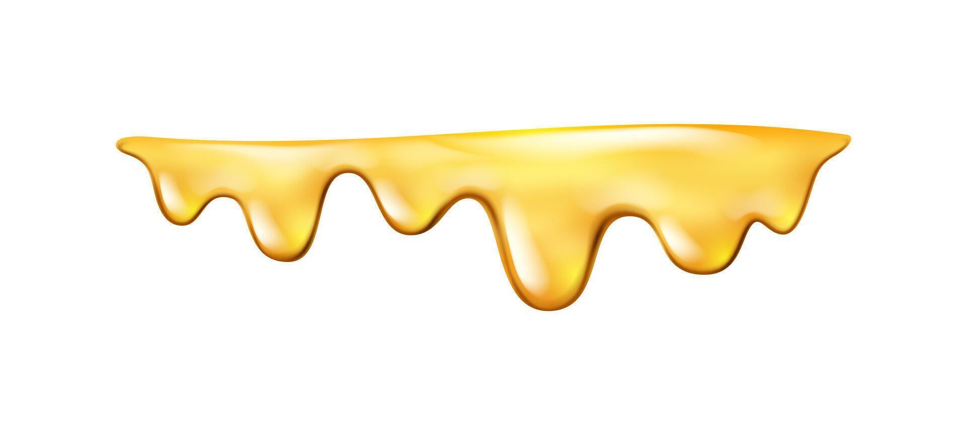 Dripping honey or sticky oily nectar melting vector