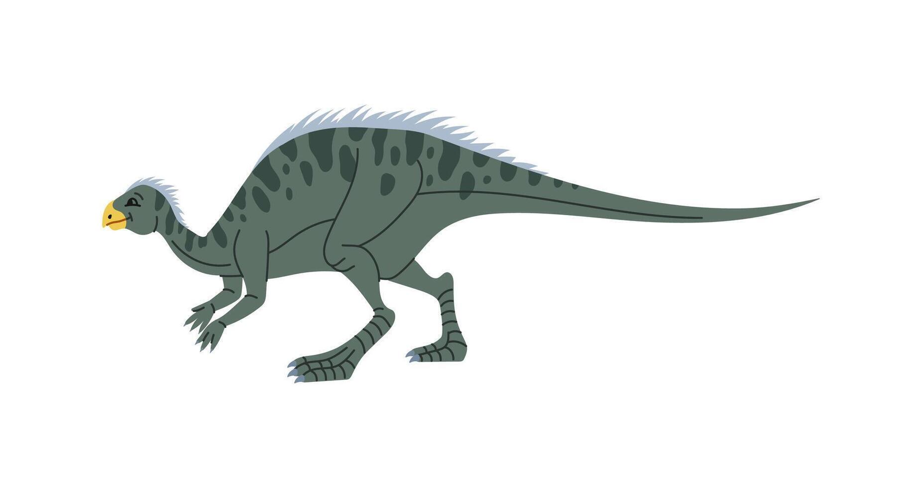 Dinosaur character, extinct animal dino vector