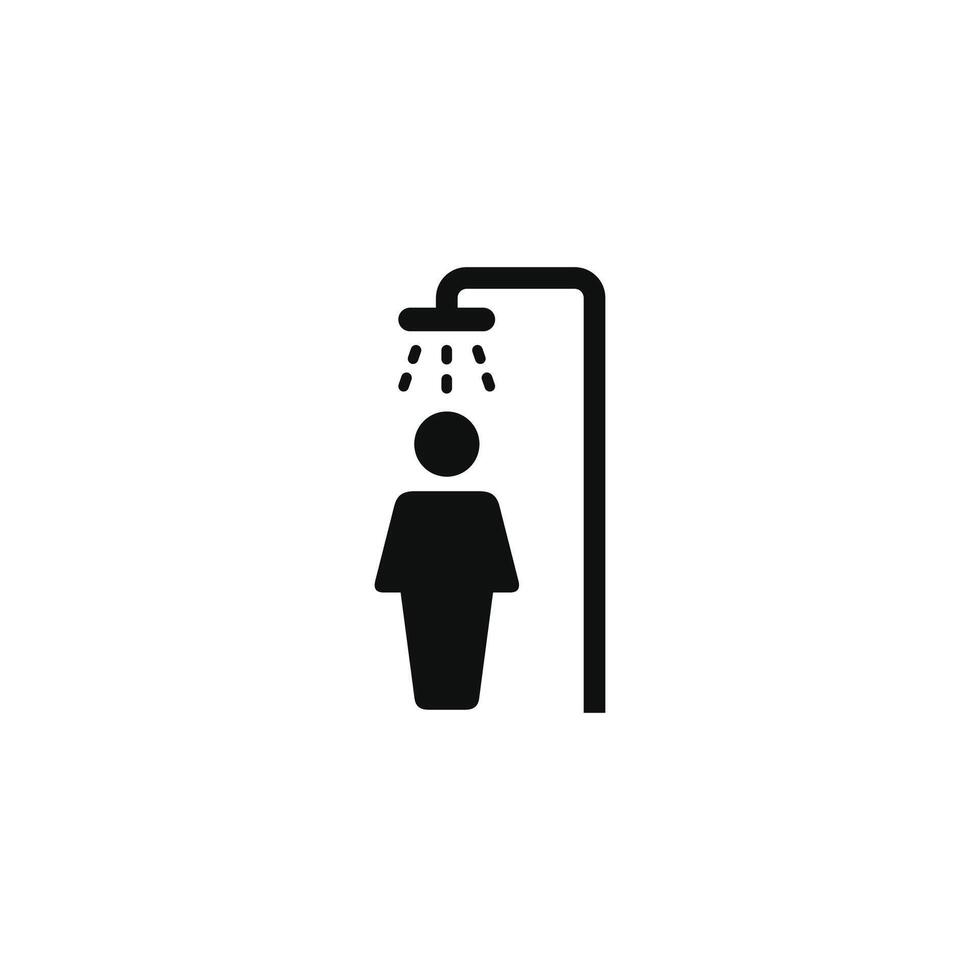 Shower bathroom icon isolated on white background vector