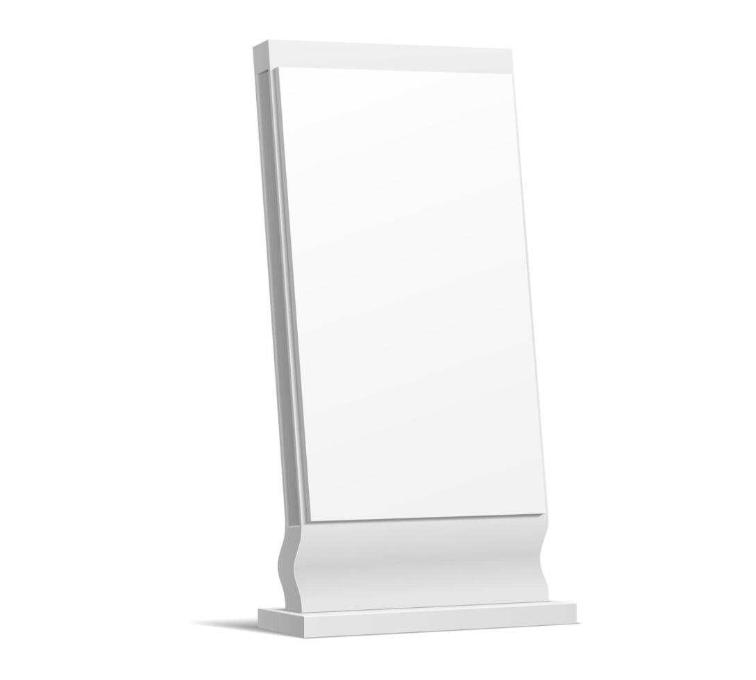 3D outdoor stand display mockup, advertising board vector