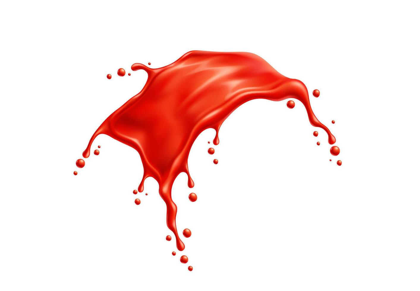 Tomato red juice or ketchup sauce tornado splash vector
