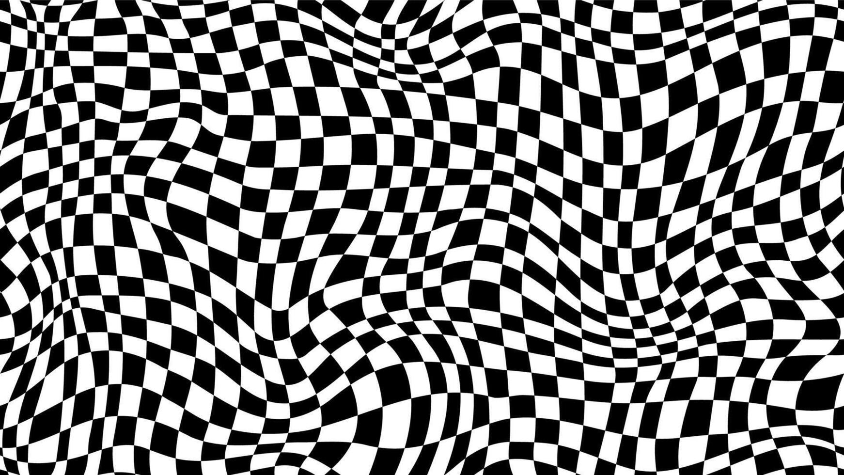 Trippy checkerboard background, checker pattern vector