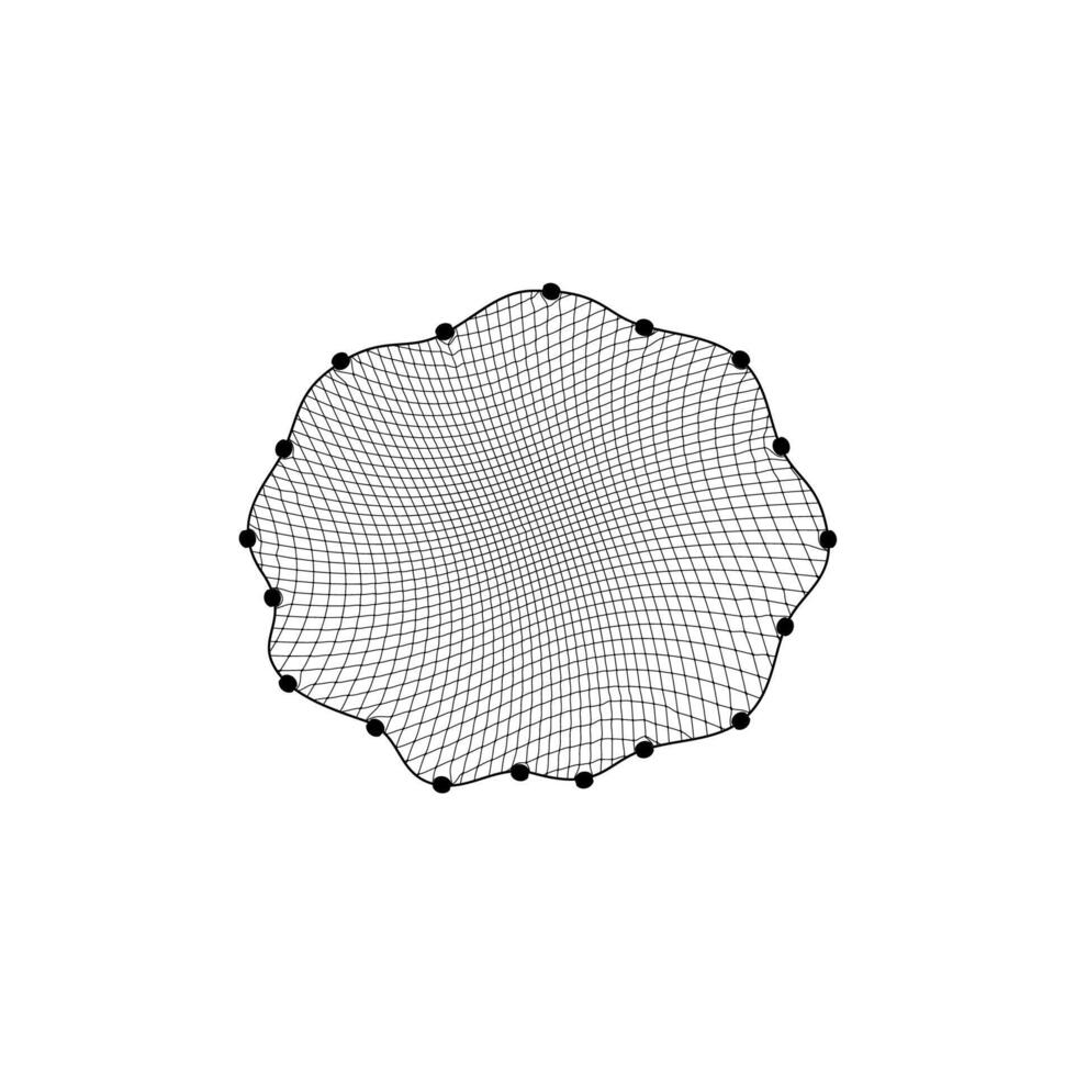 Fish net, isolated fishnet is a web-like tool vector