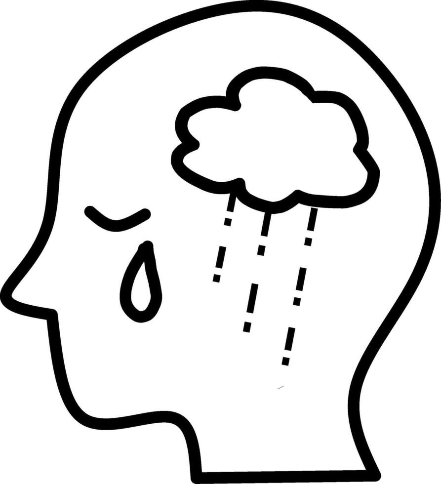 Mental Health and Wellbeing Line Icons. Editable Stroke. Pixel Perfect. For MobilHuman Brain, Loneliness, Psychotherapy, Sadness, Support, Therapy. vector