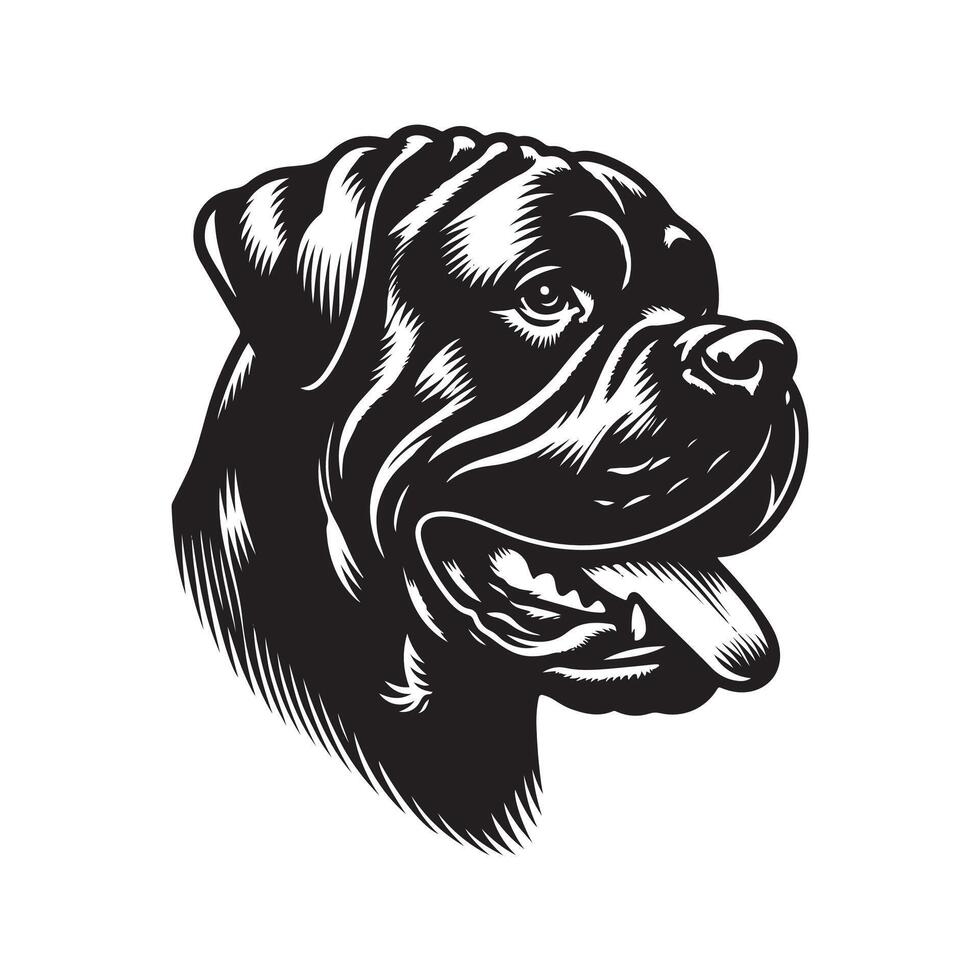 dog Cane Corso logo design silhouette illustration design vector