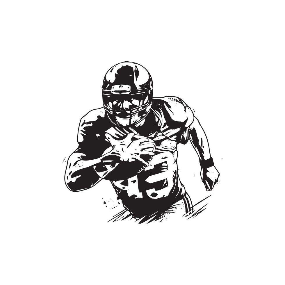 American football logo silhouette design style vector