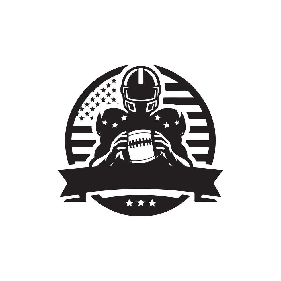 American football illustration design template vector