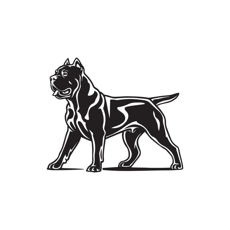 dog Cane Corso logo design silhouette illustration design vector