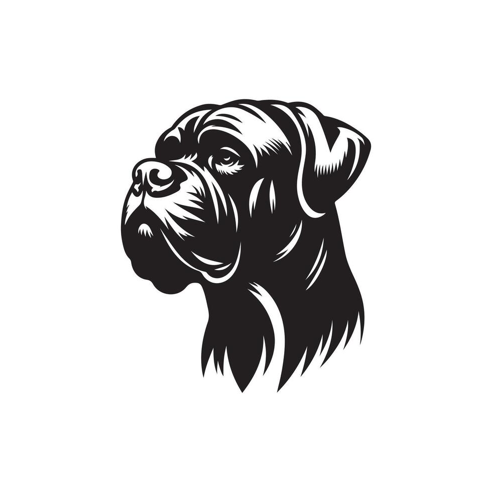 dog Cane Corso logo design silhouette illustration design vector