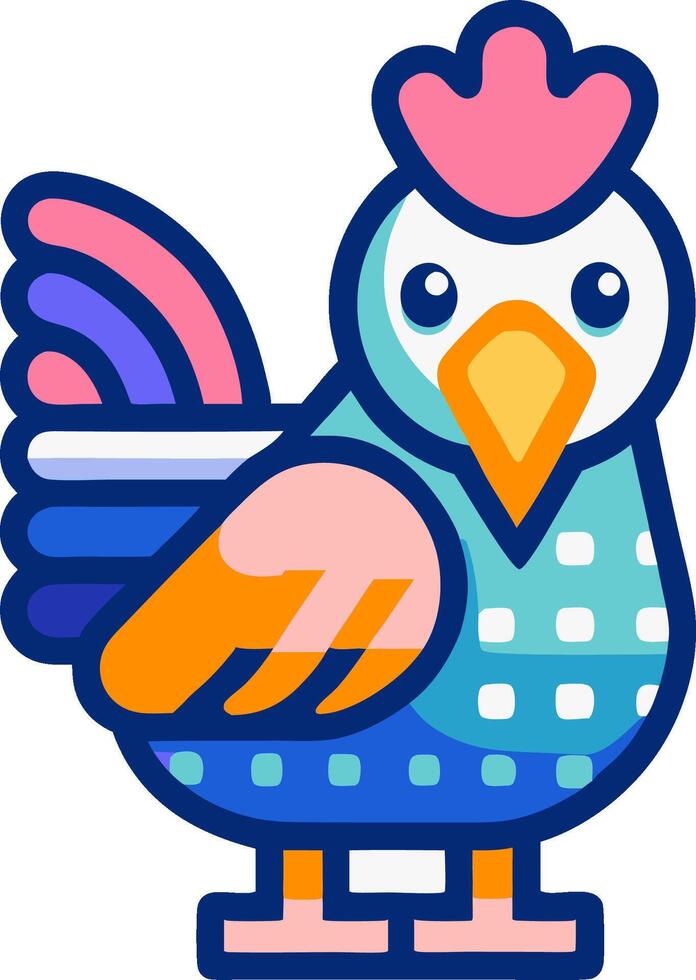 Chicken Icon, Iconic Series vector