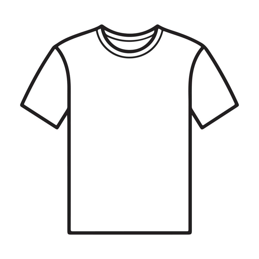 t-shirt single Line Icon Design outline. vector