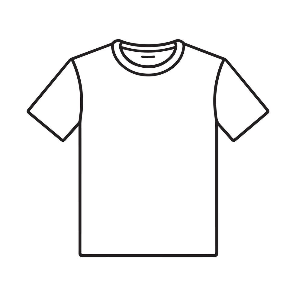 t-shirt single Line Icon Design outline. vector