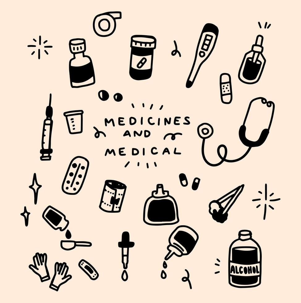 medicines and medical element desing for templates. vector