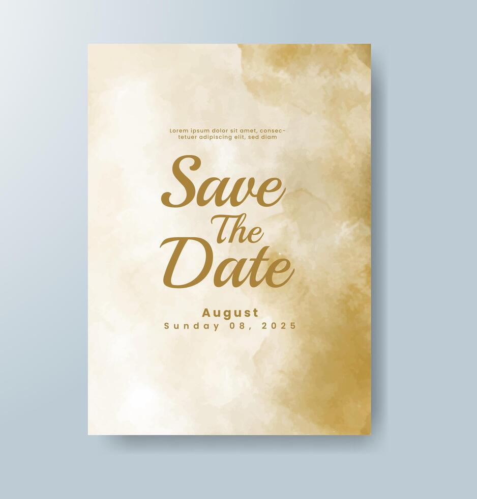 Watercolor Minimal Card. Classic Design Cards. Wedding Abstract Background Invitation. Art Template. Set of Creative Illustrations for Brochure, Cover Design. Minimalistic Watercolor Artwork. vector