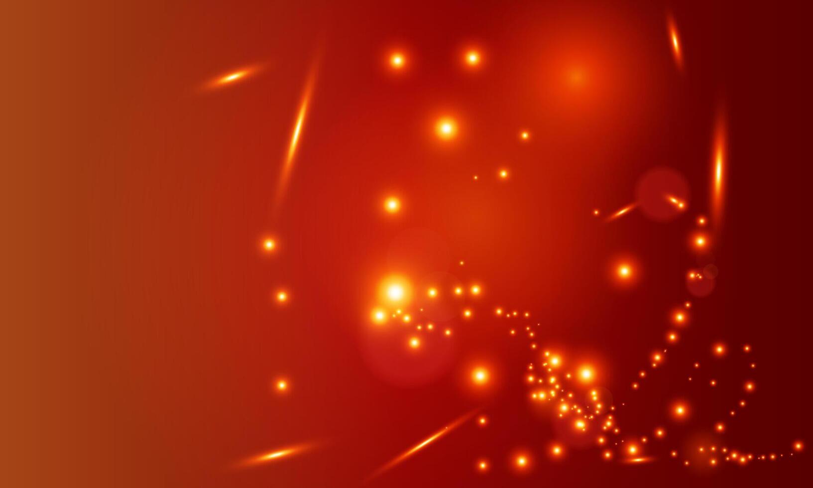 Blurred bokeh light on dark red background. vector