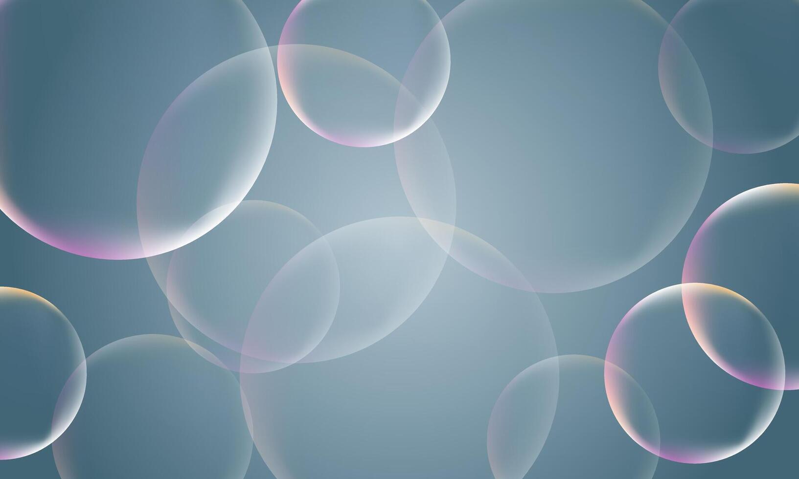 Soap Bubbles on A Blue Natural Background. vector