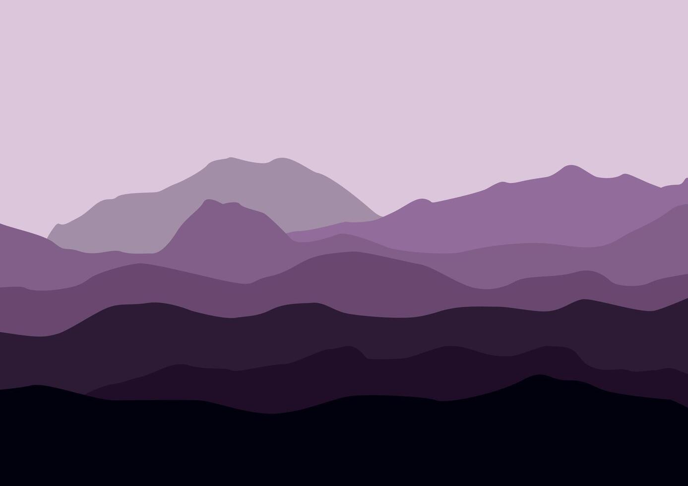 nature landscape mountains illustration. vector