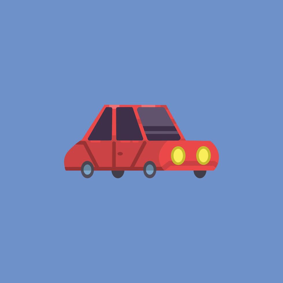 simple red car in isolated graphic design. vector