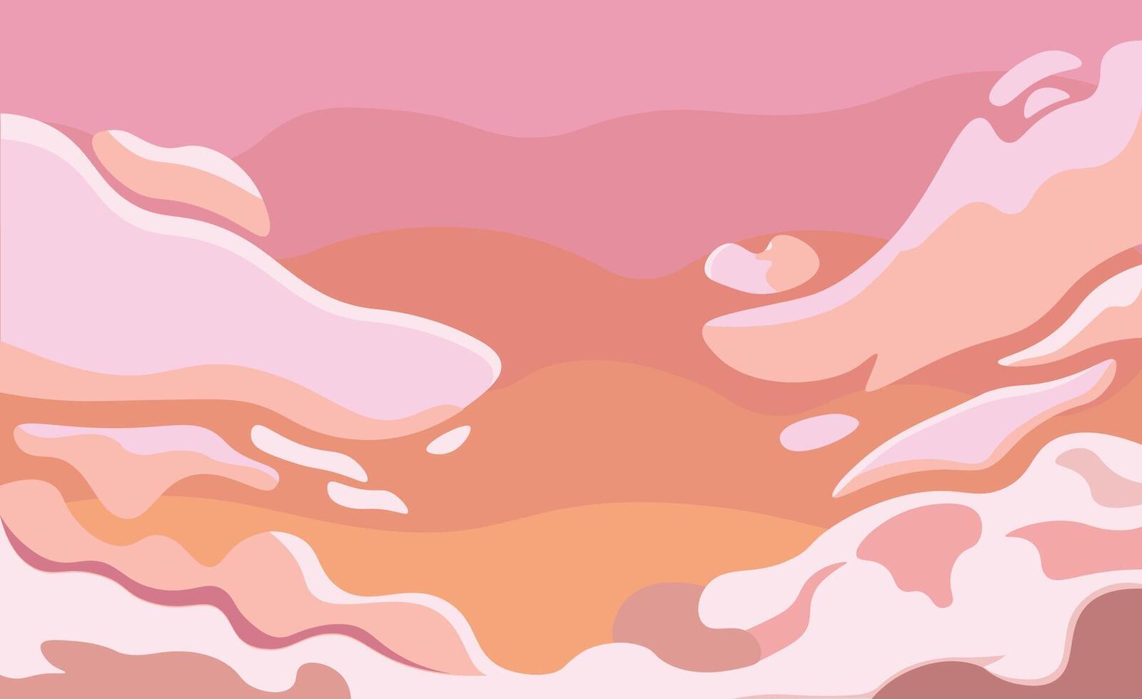 pinky sky and cloud landscape graphic background vector