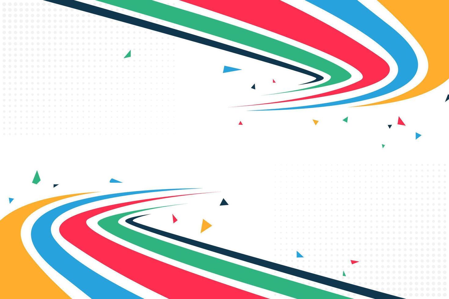 Abstract background with colorful paths or lines for olympic sport event vector