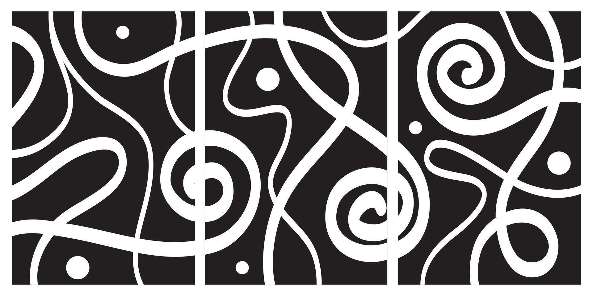 Collection of stylish templates with organic abstract shapes and lines in black and white. Pastel background in minimalist style. vector