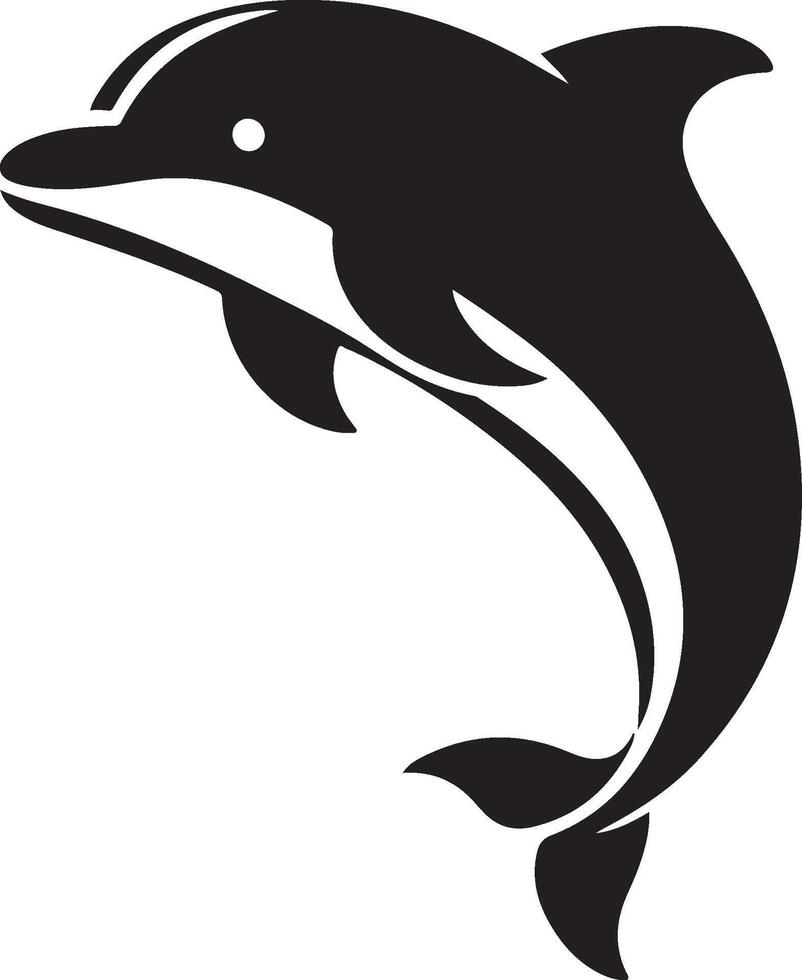 Dolphins graphic icons set. Signs swimming dolphins isolated on white background. Sea life symbols. illustration vector