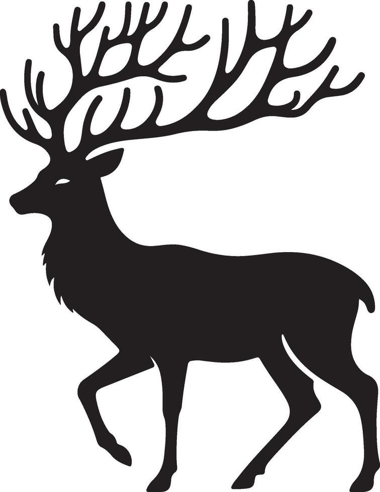 silhouette of deer - illustration vector