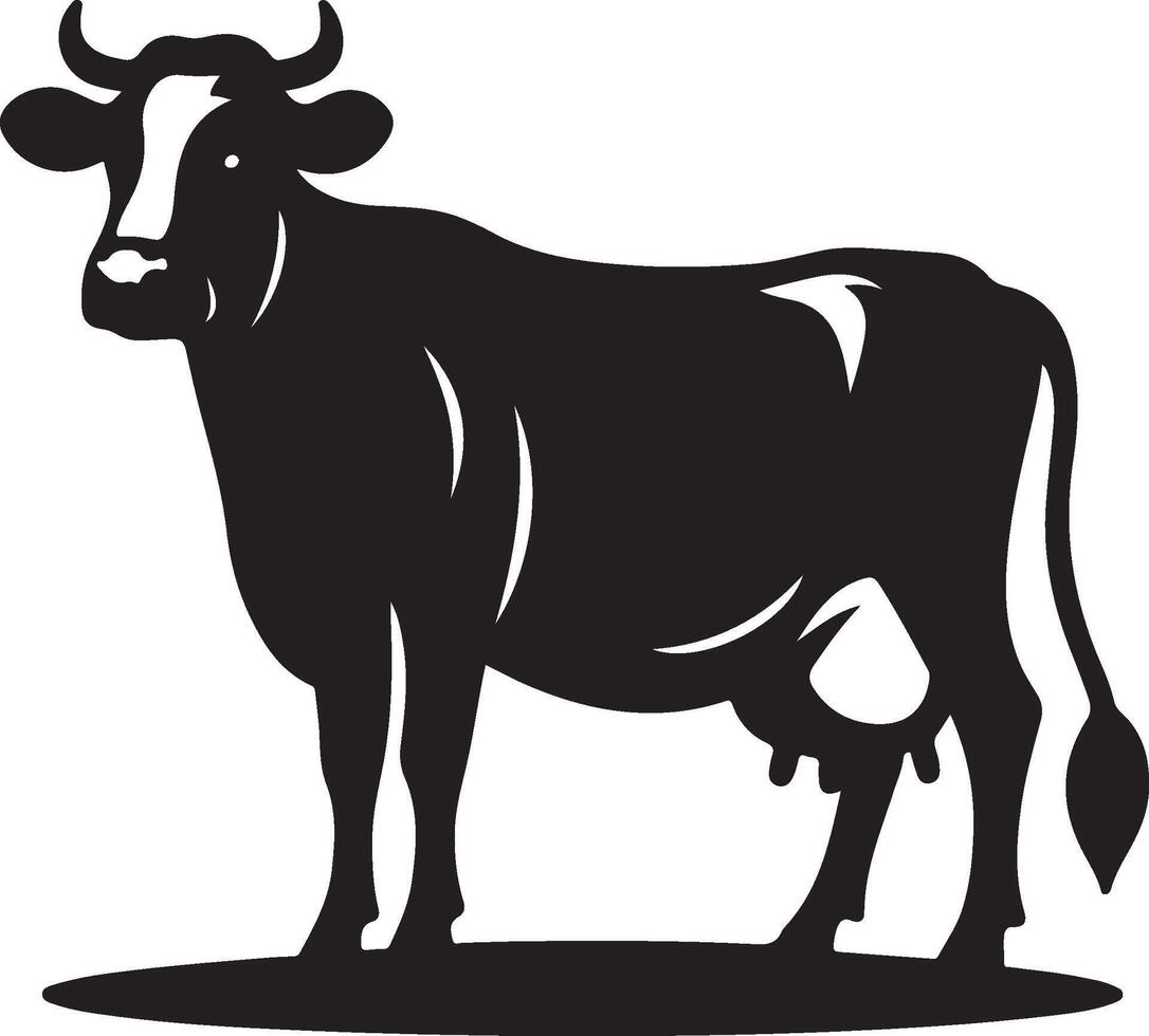 Cow Silhouette Black Design vector