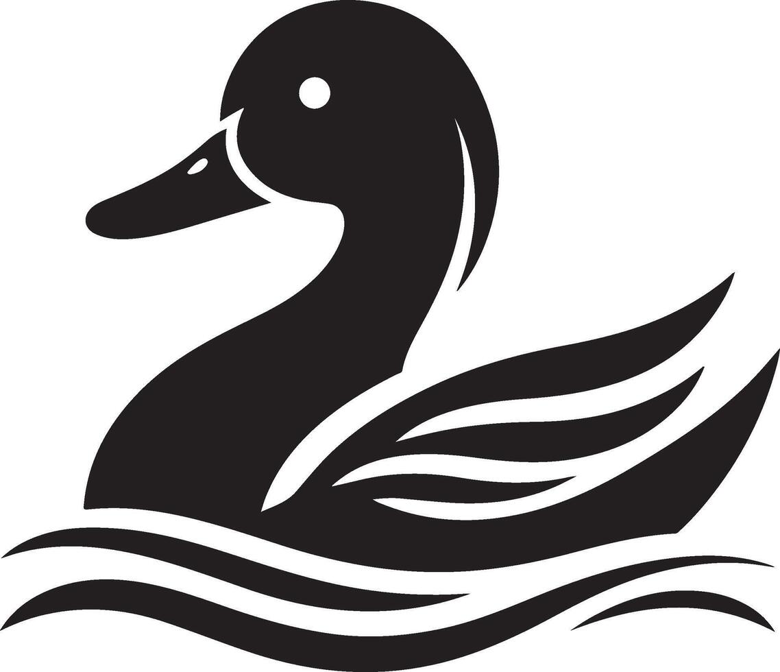Duck icon silhouette illustration vector